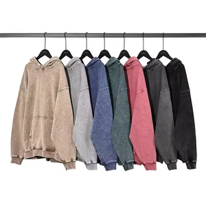 Sweat-shirt personnalisé vintage délavé à impression numérique pour l'hiver, pull décontracté Harajuku, hoodie ample confortable 100% coton, polaire chaud - Product Image 1