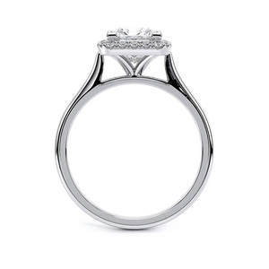 แหวนหมั้นเพชรแล็บโกรว์ทรงฮาโล ทองคำแท้ 14K ดีไซน์คลาสสิกสำหรับเจ้าสาว แหวนแต่งงานสุดหรูสำหรับผู้หญิง ดีไซน์เหนือกาลเวลา - Product Image 6
