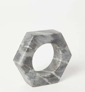 Hexagon Marble Luxury Napkin Rings & <b>Tissue</b> Holder-Eco-Friendly Customizable Design for Home Hotel or Restaurant Use - Product Image 1