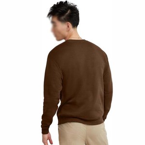 Sweat-shirts d'hiver pour hommes de haute qualité, col rond, en molleton 360g, mélange coton/molleton, teint uni, brodé - Product Image 2