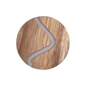 Acacia Wood Coasters <b>Set</b>-Modern <b>Square</b> Design Durable for Home & Office Use Coffee & Tea Cup Mats - Product Image 1