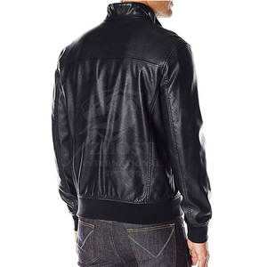 Chaqueta de cuero de alta calidad con logotipo personalizado, chaqueta de cuero de moda, chaqueta de cuero para hombre - Product Image 2