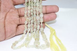 Cuentas de talla de Aguamarina amarilla, forma ovalada de 6*8mm, 16 pulgadas de largo para la fabricación de joyas, Material de piedra Natural - Product Image 6