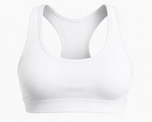 Soutien-gorge de sport dos nageur blanc pour femme, col en U, maintien élevé, respirant, sans coutures, écologique, léger, séchage rapide, pour le yoga et l'athlétisme - Product Image 1