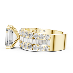 Anillo de Piedra de Nacimiento de 14K |   Joyería de Regalo de Lujo Personalizada con Diamante Redondo de Corte Brillante Creado en Laboratorio |   Estilo Étnico - Product Image 6