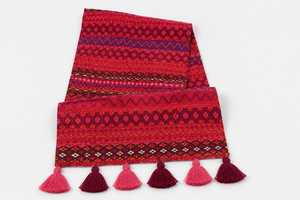 Bohemian Cotton Macrame Table Runner Geometric Pattern Hand Knitted Home Decor White Fringe - Product Image 2