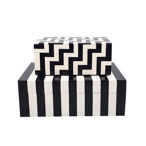 Hand crafted resin inlay box MDF decorative storage box Resin jewellery box factory <b>Low</b> price resin storage - Product Image 6