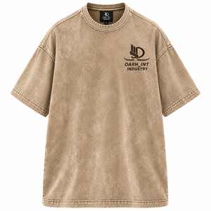 T-shirt vintage délavé pour homme grande taille OARH_INT INDUSTRY, manches courtes, col rond, streetwear, t-shirt graphique - Product Image 1