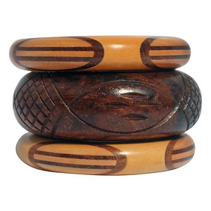 Colección de Brazaletes de Madera Hechos a Mano Woodland Muse Collective, Joyería de Madera de Teca, Mango, Sisso y Bloodwood para Mujeres y Regalos - Product Image 2