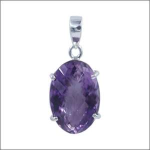 Moda amatista 925 Plata piedra preciosa colgante fiesta desgaste piedras preciosas colgantes energía colgantes - Product Image 1