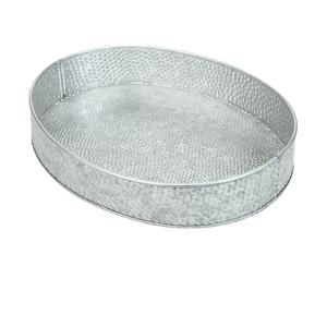 ถาดเสิร์ฟอาหารและเครื่องดื่มโลหะชุบสังกะสีสีเงินสำหรับเครื่องครัวในบ้านและงานแต่งงาน - Product Image 1