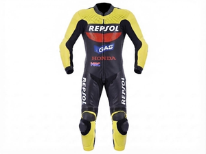 Traje de Motociclismo Zonda Pro de 1 Pieza para Hombre, Cuero Vacuno/Canguro Genuino, Estilo MotoCP, Nivel de Protección 2 - Product Image 1