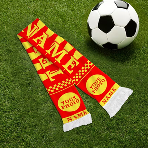 Écharpes de football tricotées double face en acrylique pour supporters des équipes nationales, avec service OEM - Product Image 6