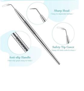 Rizador de pestañas, peine para levantar cejas, herramienta de belleza de acero inoxidable para técnicos de pestañas, aplicador para lifting de pestañas - Product Image 3