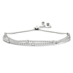 Pulsera de tenis de oro blanco brillante de primera calidad con diamantes cultivados en laboratorio de 5 quilates, corte brillante, claridad DEF VVS VS, 10 gramos - Product Image 1