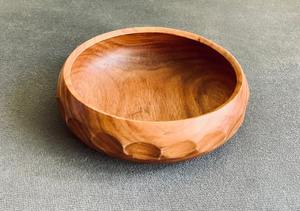 Bol de service en bois biodégradable fait main, écologique, léger et durable pour fruits, salades et collations - Product Image 3