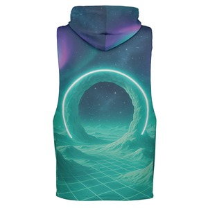 Comfortable Sublimation Sleeveless Hoodie 100% Cotton Polyester Sublimation Hoodie Sustainable Hoodie - Product Image 5