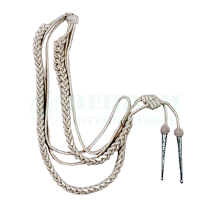OEM Custom Gold Bullion Wire <b>Braided</b> Nylon Metallic Uniform Aiguillette Shoulder Cords Brass Tips Eco-friendly Handmade Outdoor - Product Image 2