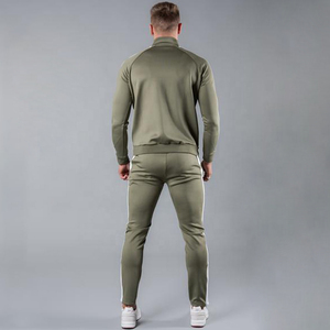 Wholesale New Fashion Winter Jogging 100% Cotton Tracksuit Sportswear Streetwear Custom <b>Men</b> 2 Piece Set Casual - Product Image 2