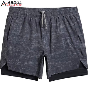 Pantalones cortos transpirables para hombre, diseñados para entrenamiento, sesiones de gimnasio y actividades de fitness al aire libre con tela suave. - Product Image 1
