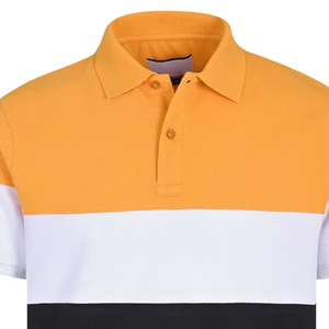 Vêtements décontractés avec logo personnalisé brodé, imprimé, tricoté en coton et fibre de bambou, motif uni, respirant, manches courtes, chemise de golf - Product Image 2