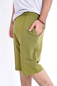 Pantalones Cortos Bermuda Verde Oliva para Hombre, Cintura Media, Cierre Elástico, Estilo Casual con Bolsillos, Tejido Transpirable, Color Sólido - Product Image 4