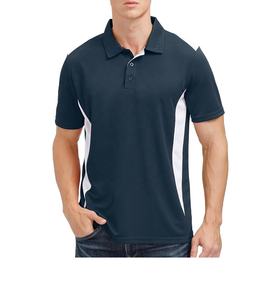 Camisetas de polo de golf de 2 tonos para hombre con logotipo personalizado, camiseta atlética de rendimiento, polo deportivo transpirable de manga corta para golf que absorbe la humedad - Product Image 5