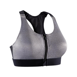 Women's Breathable Spandex/Nylon Simple <b>Strapless</b> Fitness Sports Bra with Front Logo Solid Pattern Medium Support Women's Breath - Product Image 2