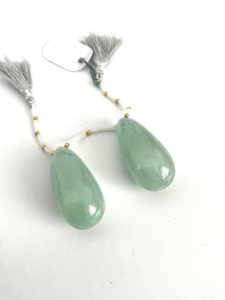 Par de Gotas Lisas de Aguamarina Verde Natural, Piedra Preciosa Natural para la Elaboración de Joyería Fina - Product Image 5