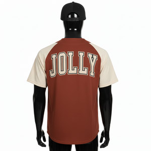 Camiseta de béisbol para hombre, tela de poliéster entrelazada, transpirable, con panel y logotipo bordado, 100% algodón, corte holgado, estampada. - Product Image 2