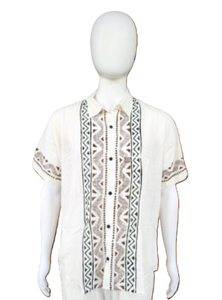 Chemise à manches courtes décontractée pour homme en coton 100% avec imprimé et tissu respirant Tailles S à XXL - Product Image 2