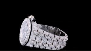 Moissanite 50.50 CT Round Cut Diamond Victorian Business Luxury Fashion <b>Watch</b> for Men Women Steel Case <b>Digital</b> Movement - Product Image 2