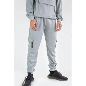 ชุดวอร์มมีฮู้ดสำหรับผู้ชายกางเกงผ้าฟลีซผ้าฝ้ายคอตตอนพิมพ์ลายพัฟชุดวอร์มจ๊อกกิ้งใส่วิ่งโลโก้ออกแบบได้ตามต้องการ - Product Image 4