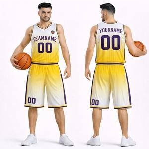 Uniformes de baloncesto de diseño personalizado, precio competitivo, buena calidad, secado rápido, 100% poliéster, en venta. - Product Image 1
