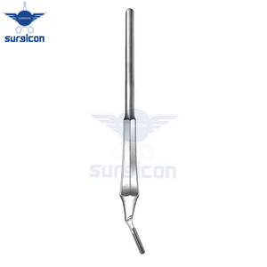 Cuchillo de goma para mango de bisturí n.º Instrumento Quirúrgico Reutilizable de Acero Inoxidable con Mango Hueco de 3 Puntas Anguladas para Cirugía Dental y Periodontal - Product Image 3