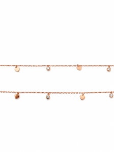 Namivaa Chaîne de cheville en argent sterling 925 finition or rose avec pendentif cœur, design minimaliste poli pour femme, idéale pour le quotidien, cadeau - Product Image 3