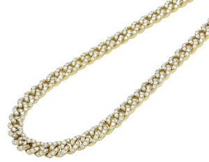 Collier chaîne cubaine de luxe en argent 925 avec diamants, chaîne gourmette audacieuse, bijoux de déclaration pour hommes et femmes, glamour et mode haut de gamme - Product Image 3
