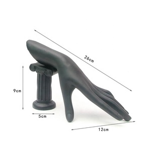 Black Resin Modern Hands Shape Lightweight <b>Necklace</b> <b>Ring</b> <b>Holder</b> Bracelet Earring Jewelry Display Stand for Shop Use 5 Sizes - Product Image 6