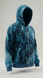 Sudadera con capucha y cremallera completa, de algodón premium, estilo oversize, para hombre y mujer, ropa urbana personalizada. - Product Image 5