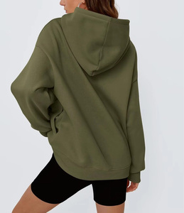Sweat-shirts d'hiver pour femmes de haute qualité, vente en gros, broderie personnalisée sur le devant, impression, sweat-shirt respirant en polyester/coton écologique - Product Image 2