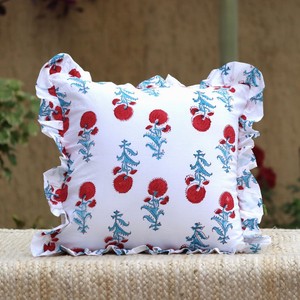 Housse de coussin de luxe à volants, faite main en coton, imprimée, décorative, style bohème, pour canapé et décoration intérieure - Product Image 5