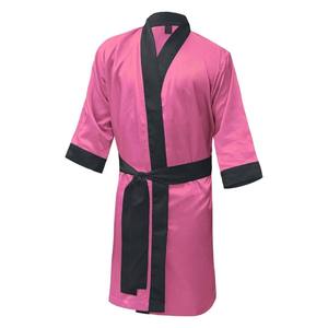 Bata de Artes Marciales de Satén Rosa con Cinturón Negro, Transpirable y Ecológica, para Entrenamiento de MMA y Boxeo para Hombres - Product Image 2