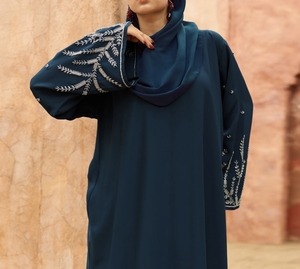 Offre Spéciale 2026 – Abaya Modeste de Dubaï à Manches Longues, Ornée de Perles et de Paillettes, Traditionnelle, Faite à la Main, pour Mariage, en Polyester Respirant pour Femme - Product Image 6