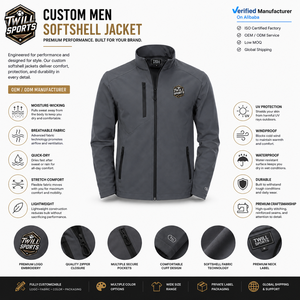 Veste Softshell Personnalisée avec Logo pour Activités de Plein Air – Tissu de Qualité, Faible MOQ, Prix Compétitif, Vente en Gros - Product Image 5
