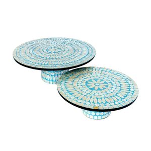 แท่นวางช็อกโกแลตฝังมุกทำมือ สำหรับโชว์ขนมหวาน เค้ก เหมาะสำหรับใช้ในบ้าน โรงแรม ขายส่ง - Product Image 3