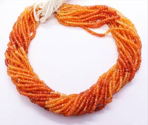 Cuentas facetadas de cornalina natural AAA de 3-3.5 mm, cuentas de piedra preciosa de cornalina de 13 pulgadas, cuentas facetadas de cornalina. - Product Image 4