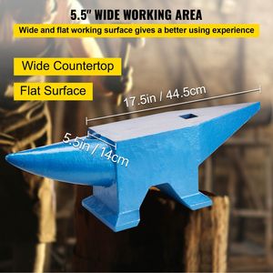 Incudine in Acciaio Fuso a Corno Singolo da 132 libbre, Strumento per Fucina da Fabbro con Foro Rotondo e Quadrato per Attrezzature, Incudine in Offerta - Product Image 6