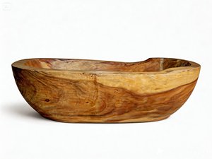 Offre Spéciale : Meuble de Salle de Bain/Cuisine Oval Moderne Classique en Bois de Suar Entier, Fabriqué en Indonésie, Sans Résine, Écologique, Non Fini - Product Image 5