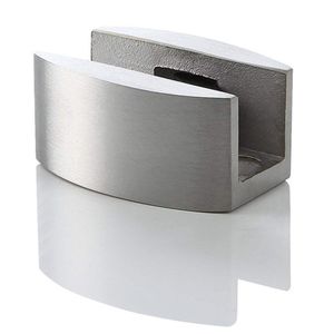 Kit de quincaillerie pour porte de douche en acier inoxydable sans cadre style grange coulissante avec rail en verre - Product Image 5