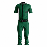 Ensemble d'uniformes de baseball professionnels unisexes à manches courtes, respirants, antibactériens, séchage rapide, noms d'équipe personnalisés, 100 % polyester